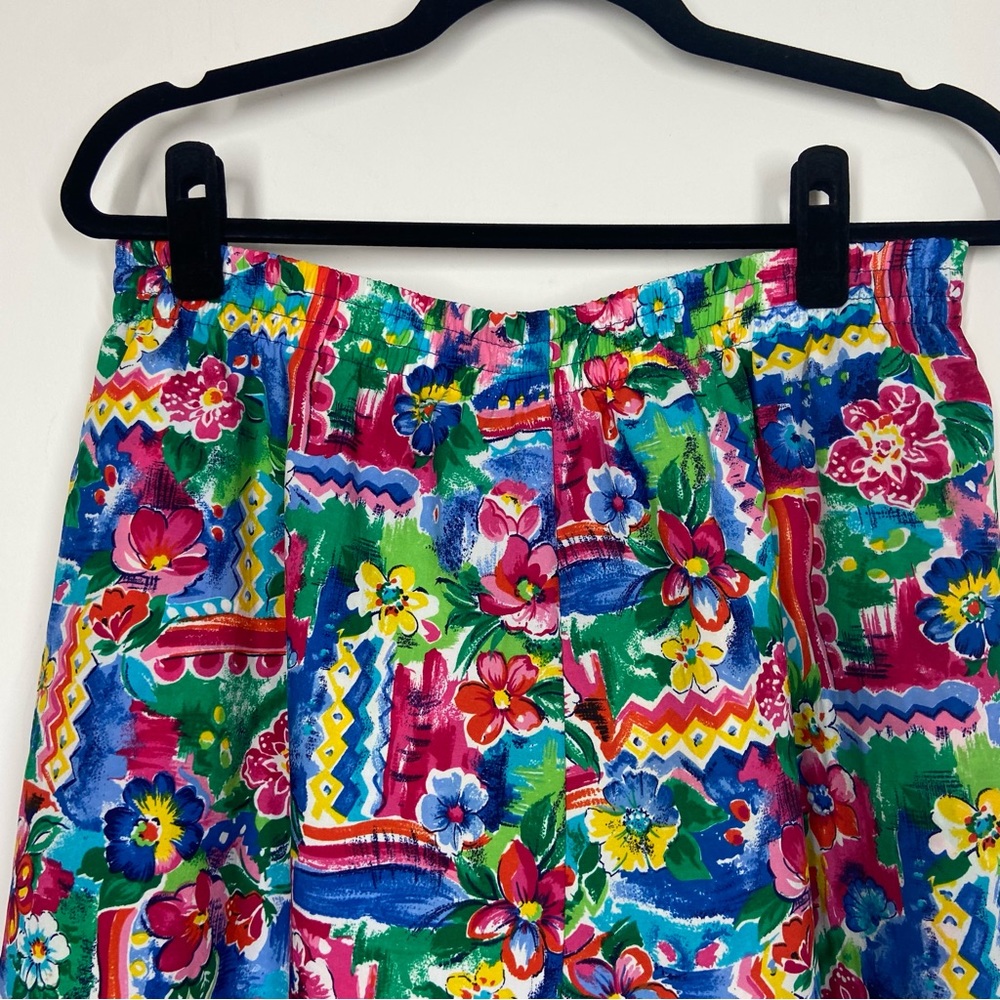 Koret Francisca Short Set Vintage Floral High Rise Elastic Waist - Picture 3 of 14